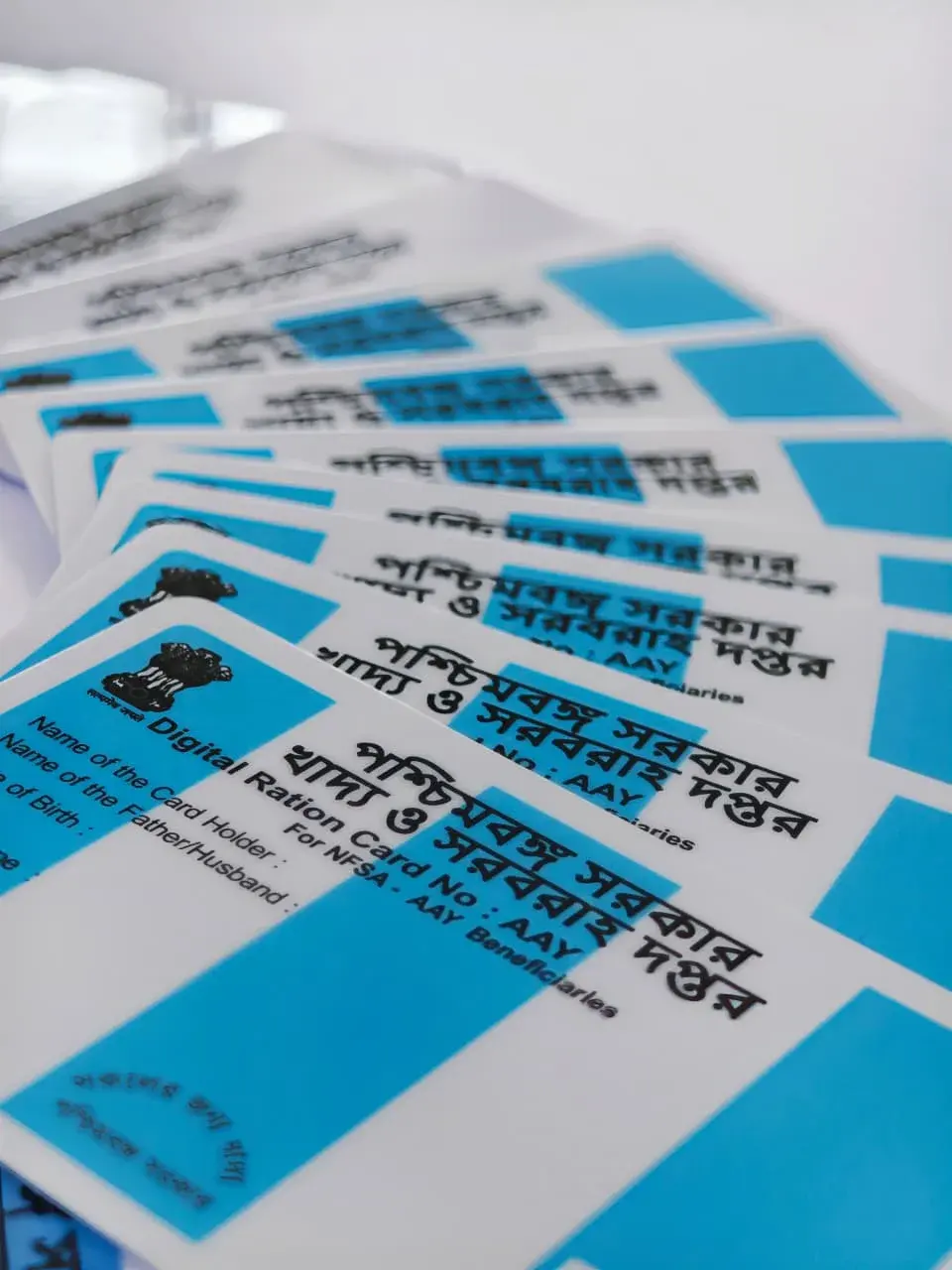 AAY Ration Card PVC card printing service card examples