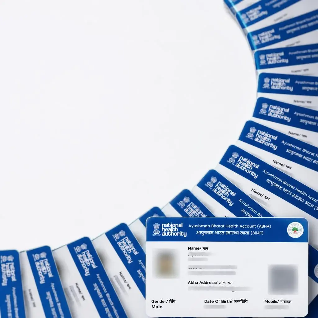 ABHA Health Card PVC card printing service card examples